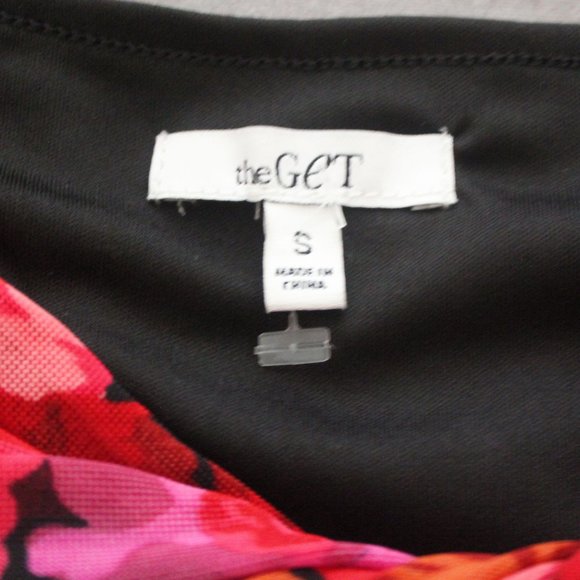 theget Mini Mesh Red Dress Roses Sexy Flirty Cutout Date night Y2K - Picture 4 of 6